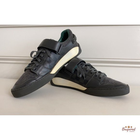 Authentic Louis Vuitton Gray Damier Graphite Elliptic Men's Sneakers Size 11 - Picture 3 of 13